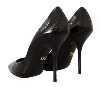 Dolce & Gabbana - Elegant Black Leather Stiletto Pumps