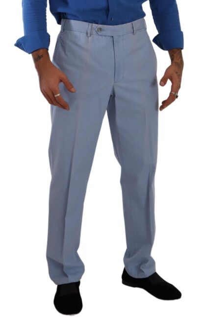 Burberry - Elegant Light Blue Chinos Dress Pants