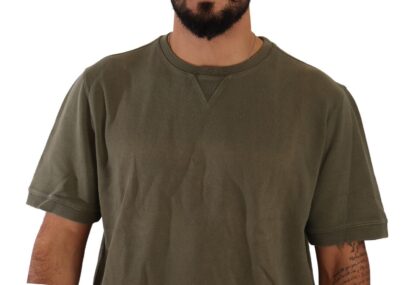 Paolo Pecora Milano - Army Green Crew Neck Cotton Tee