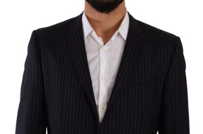 Dolce & Gabbana - Elegant Black Striped Wool Suit