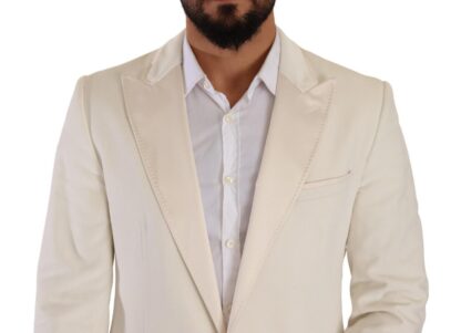 Dolce & Gabbana - Elegant Off White Slim Fit Blazer