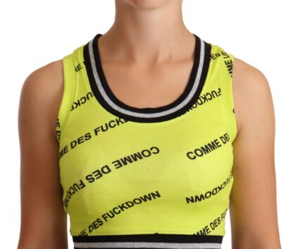 Comme Des Fuckdown - Chic Sleeveless Cropped Top in Vibrant Yellow