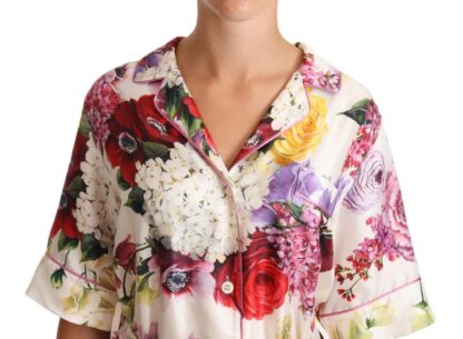 Dolce & Gabbana - Elegant Silk Floral Pajama-Style Blouse