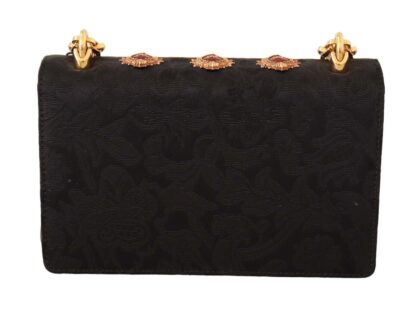 Dolce & Gabbana - Embellished Brocade Shoulder Bag with Gold Accents