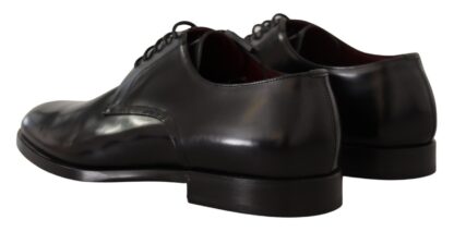 Dolce & Gabbana - Elegant Black Leather Derby Formal Shoes