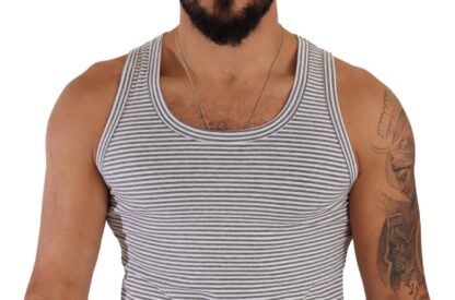 Dolce & Gabbana - Elegant Grey Cotton Blend Tank Top