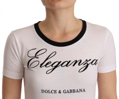 Dolce & Gabbana - Chic White Round Neck Cotton Tee