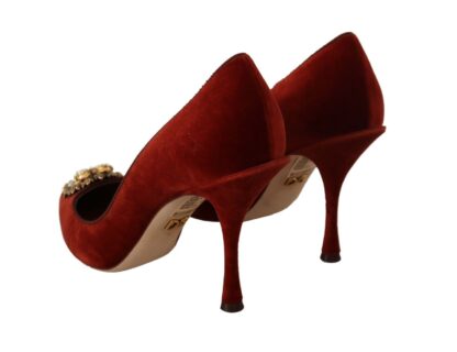 Dolce & Gabbana - Velvet Devotion Heel Pumps in Rich Brown