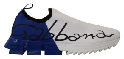 Dolce & Gabbana - Elegant White and Blue Sorrento Sneakers