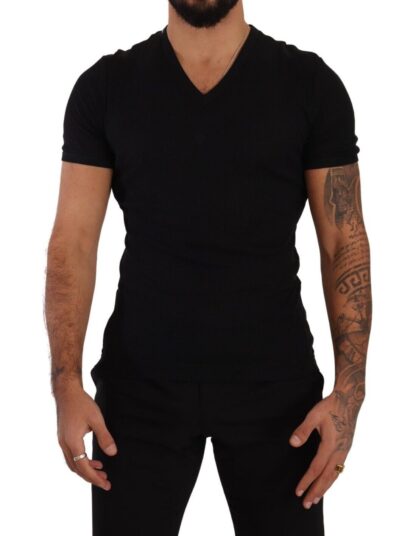 Dolce & Gabbana - Elegant V-Neck Silk Blend Tee