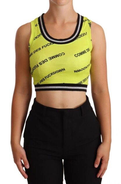 Comme Des Fuckdown - Chic Sleeveless Cropped Top in Vibrant Yellow