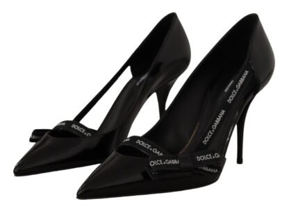 Dolce & Gabbana - Elegant Black Leather Heels Pumps