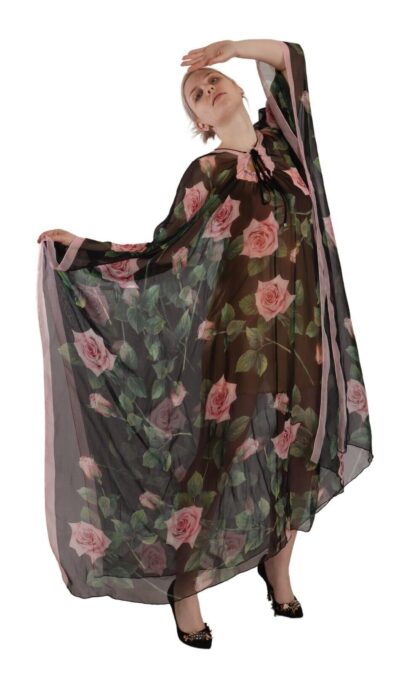 Dolce & Gabbana - Elegant Floral Kaftan Silk Dress