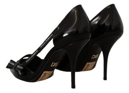 Dolce & Gabbana - Elegant Black Leather Heels Pumps