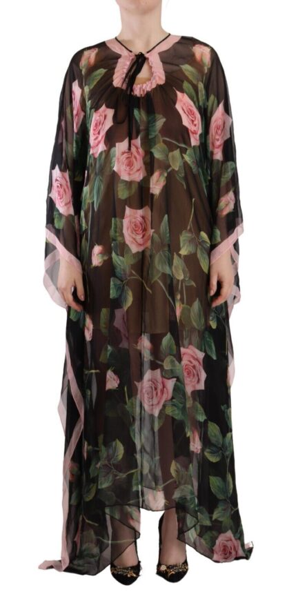 Dolce & Gabbana - Elegant Floral Kaftan Silk Dress