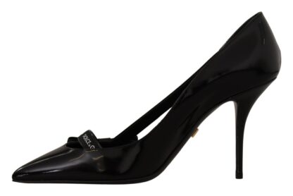 Dolce & Gabbana - Elegant Black Leather Heels Pumps