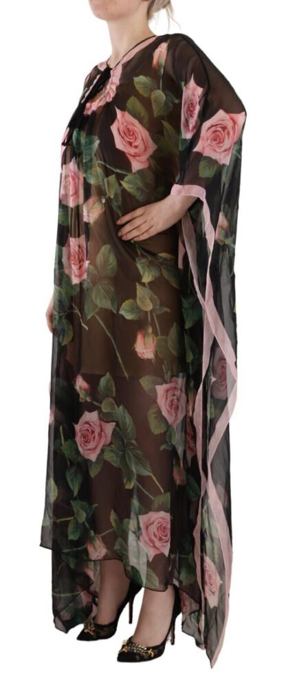 Dolce & Gabbana - Elegant Floral Kaftan Silk Dress