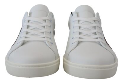 Dolce & Gabbana - Elegant White Leather Low-Top Sneakers