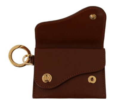 Dolce & Gabbana - Elegant Leather Bifold Wallet with Keychain