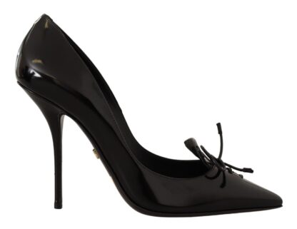 Dolce & Gabbana - Elegant Black Leather High Heels Pumps