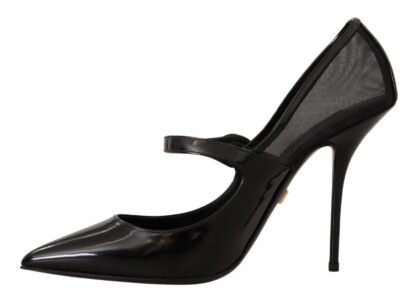 Dolce & Gabbana - Black Leather Heels Pumps Mary Jane Shoes