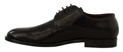 Dolce & Gabbana - Elegant Black Leather Derby Formal Shoes