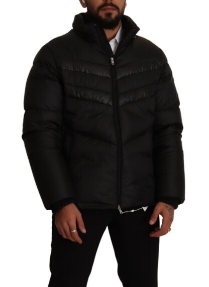 Bikkembergs - Sleek Black Puffer Jacket with Zipper Closure