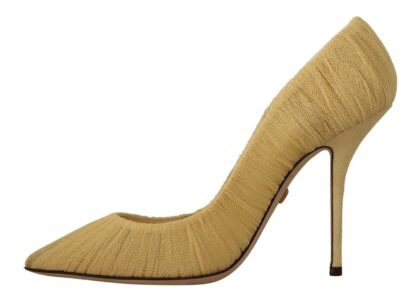 Dolce & Gabbana - Yellow Tulle Stiletto High Heel Pumps Shoes