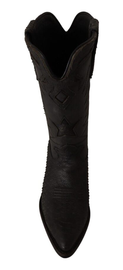 ASH - Sleek Mid Calf Leather Boots