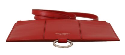 Dolce & Gabbana - Elegant Red Leather Sling Wallet