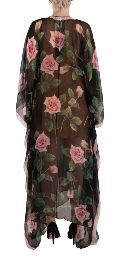 Dolce & Gabbana - Elegant Floral Kaftan Silk Dress