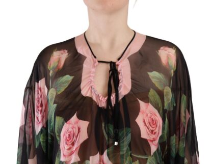 Dolce & Gabbana - Elegant Floral Kaftan Silk Dress