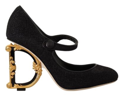 Dolce & Gabbana - Black Devotion DG Logo Heels Mary Jane Pumps Shoes