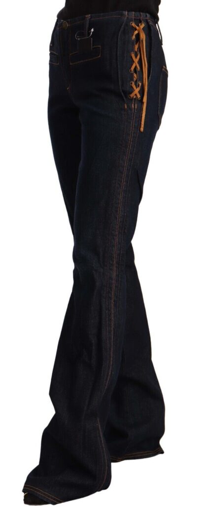 GF Ferre - Elegant Slim Fit Black Mid Waist Jeans