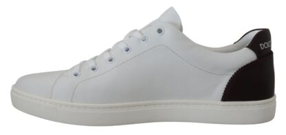 Dolce & Gabbana - Elegant White Leather Low-Top Sneakers