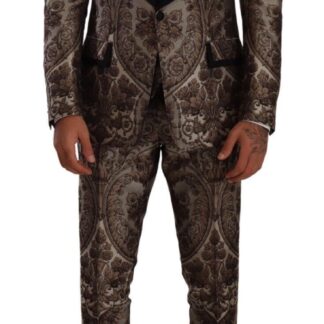 Dolce & Gabbana - Martini Gray Wool Silk Men's Slim Suit