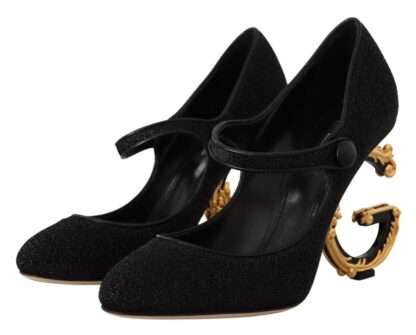 Dolce & Gabbana - Black Devotion DG Logo Heels Mary Jane Pumps Shoes