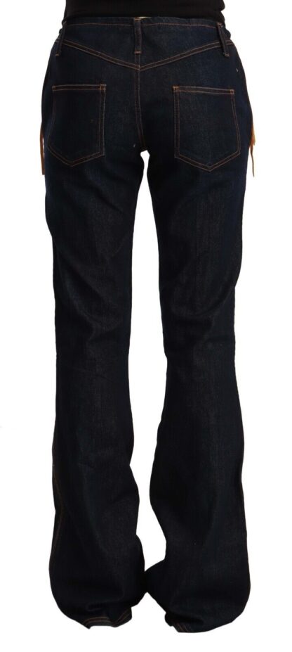 GF Ferre - Elegant Slim Fit Black Mid Waist Jeans