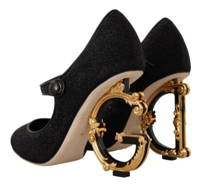 Dolce & Gabbana - Black Devotion DG Logo Heels Mary Jane Pumps Shoes