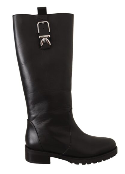 Patrizia Pepe - Elegant Leather High Boots for High Fashion Appeal