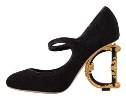 Dolce & Gabbana - Black Devotion DG Logo Heels Mary Jane Pumps Shoes