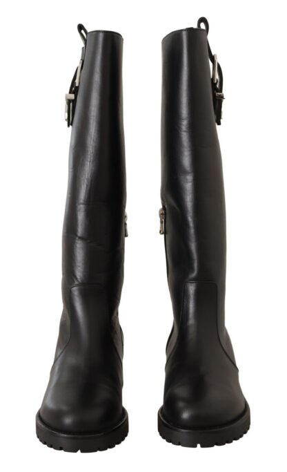 Patrizia Pepe - Elegant Leather High Boots for High Fashion Appeal