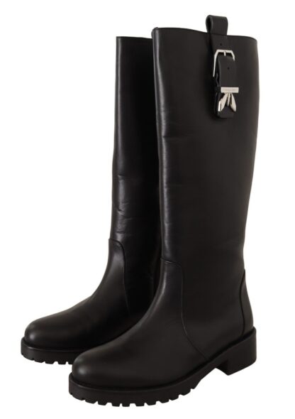 Patrizia Pepe - Elegant Leather High Boots for High Fashion Appeal