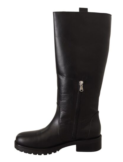 Patrizia Pepe - Elegant Leather High Boots for High Fashion Appeal