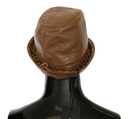 Dolce & Gabbana - Exquisite Brown Bucket Cap with Floral Lining