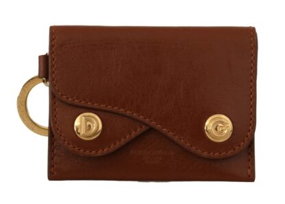 Dolce & Gabbana - Elegant Leather Bifold Wallet with Keychain