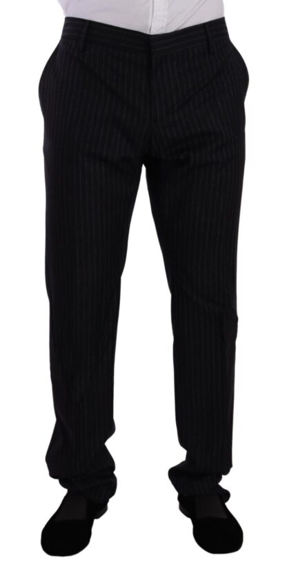 Dolce & Gabbana - Elegant Black Striped Wool Suit