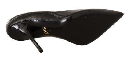 Dolce & Gabbana - Elegant Black Leather Stiletto Pumps