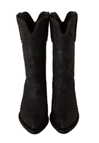 ASH - Sleek Mid Calf Leather Boots