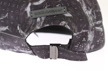 Dolce & Gabbana - Chic Monkey Print Baseball Cap Dark Grey